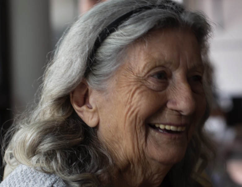 laughing elderly lady